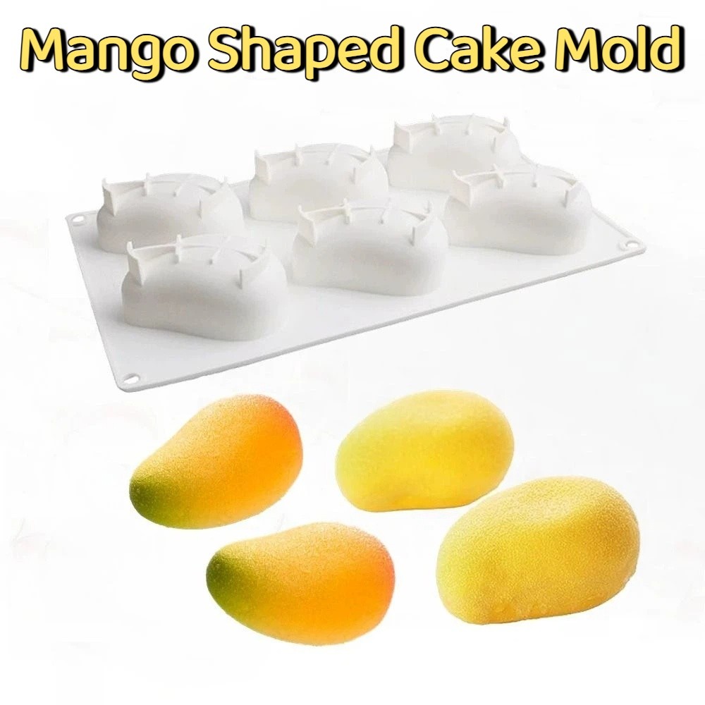 Candle Making Class - 6 Bölmeli Mango Şeklinde Kek Kalıbı