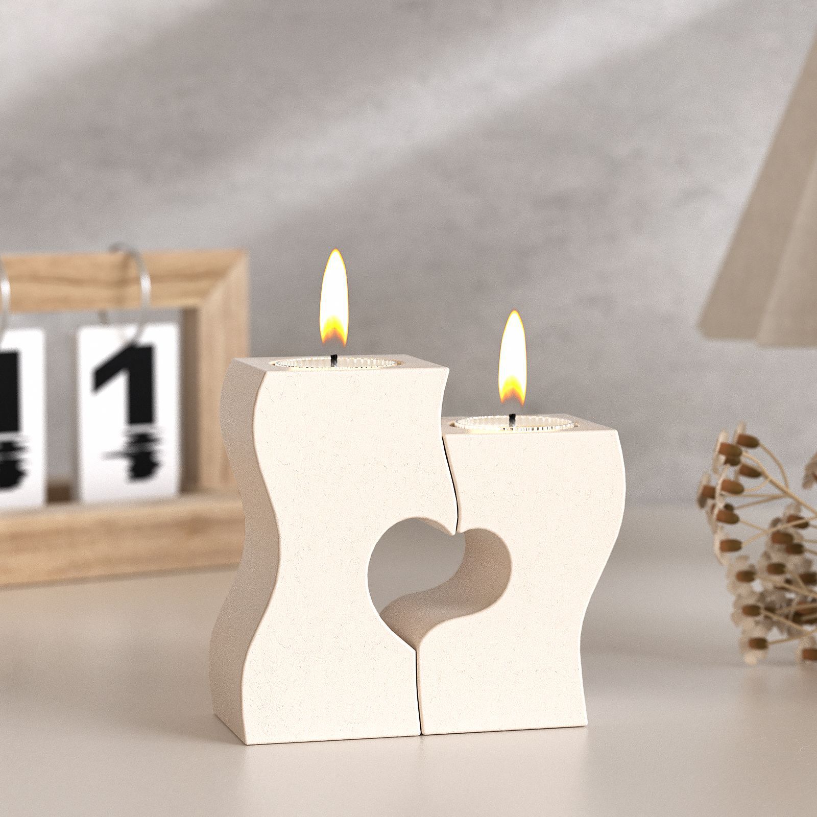 Candle Making Class - S Kalp Şamdan Silikon Kalıplar DIY
