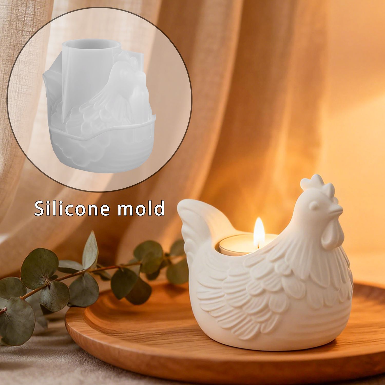 Candle Making Design - DIY 3D Küçük Tavuk Mumluk Epoksi