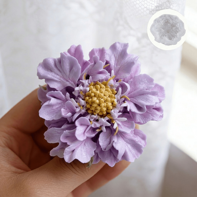 Candle Making Design - 1 Rüya gibi mavi saksı çiçeği
