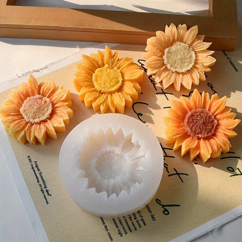 Canlı Renkli 3D Ayçiçeği Silik - Candle Making Design incelemesi ve fiyatı
