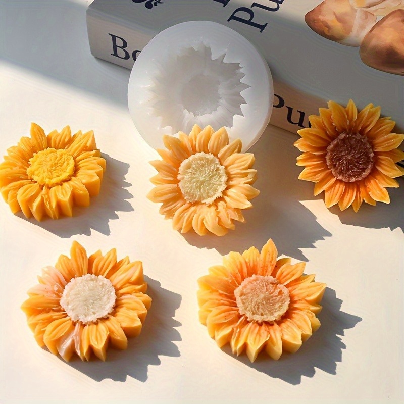 Canlı Renkli 3D Ayçiçeği Silik - Candle Making Design incelemesi ve fiyatı