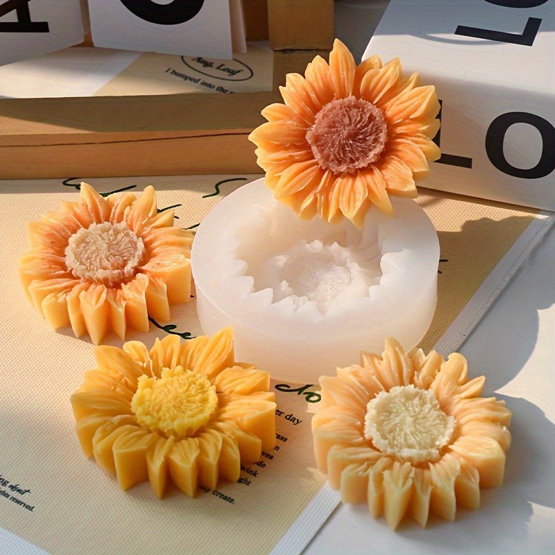 Canlı Renkli 3D Ayçiçeği Silik - Candle Making Design incelemesi ve fiyatı