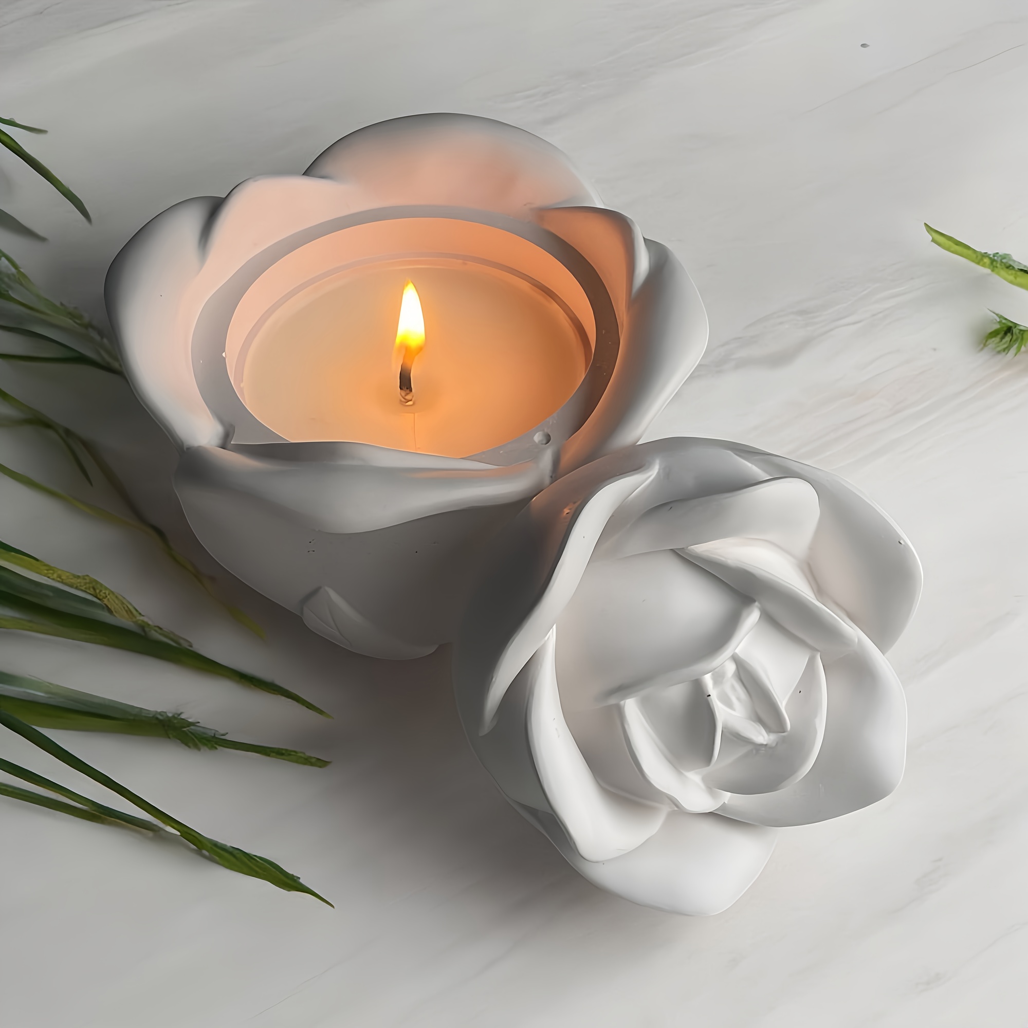 2 Parçalı Gül Şeklinde Silikon - Candle Making Design incelemesi ve fiyatı